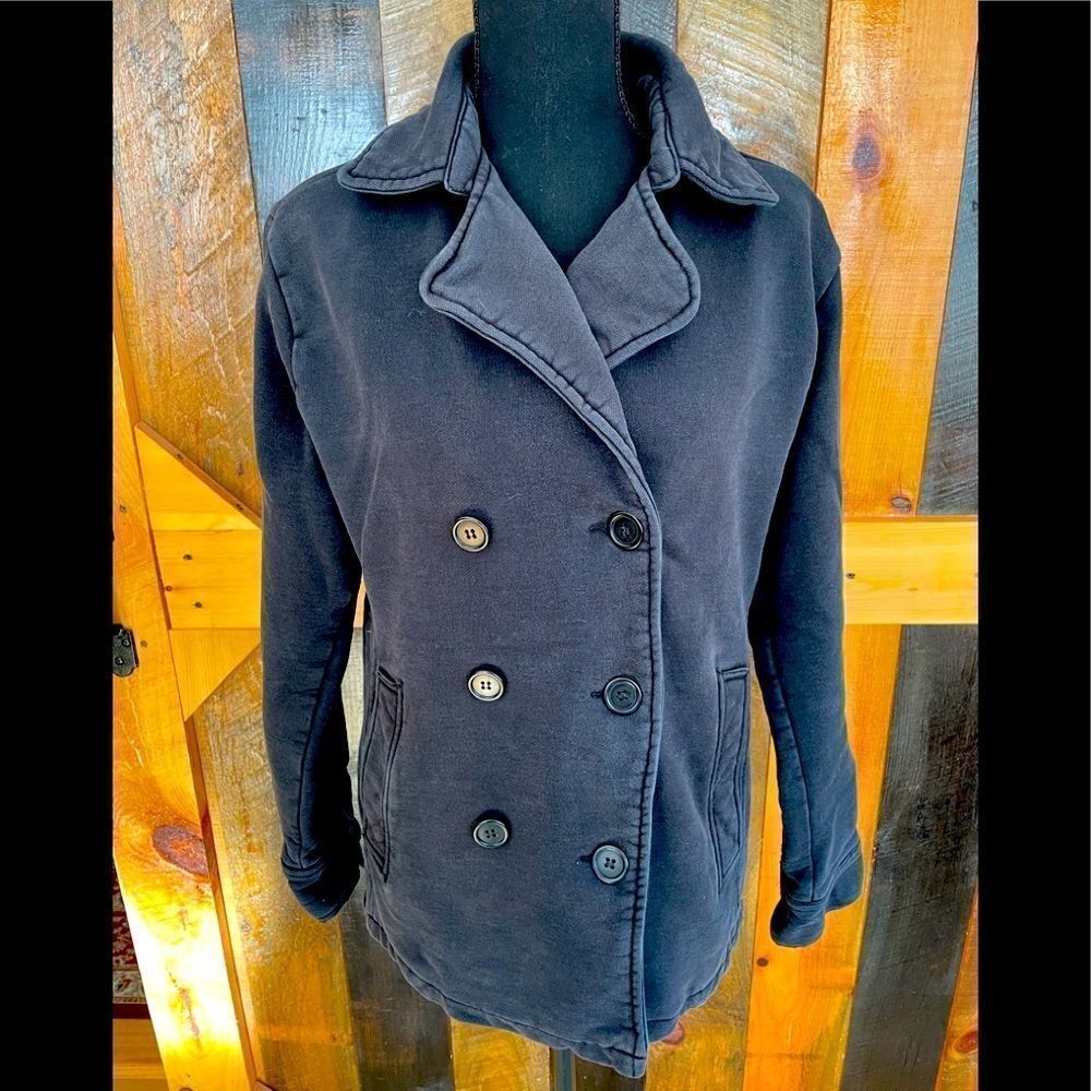 Hurley double breasted 100% cotton women’s jacket, black, size S.